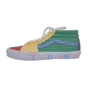 VANS SK8-Mid Pride Multicolor Skate Shoe Canvas Mid Top Sneakers Men's 11